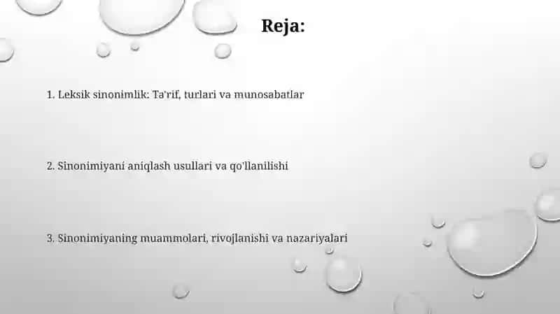 Leksik sinonimlik 2