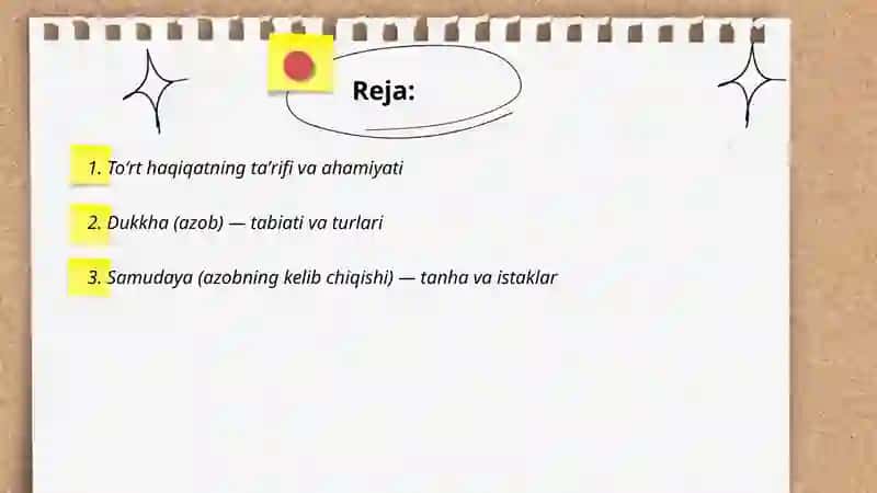 Buddaviylikdagi toʻrt haqiqat 2
