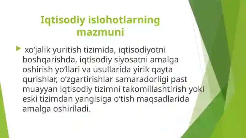 O'zbekiston iqtisodiy islohotlarning bosqichlari 2