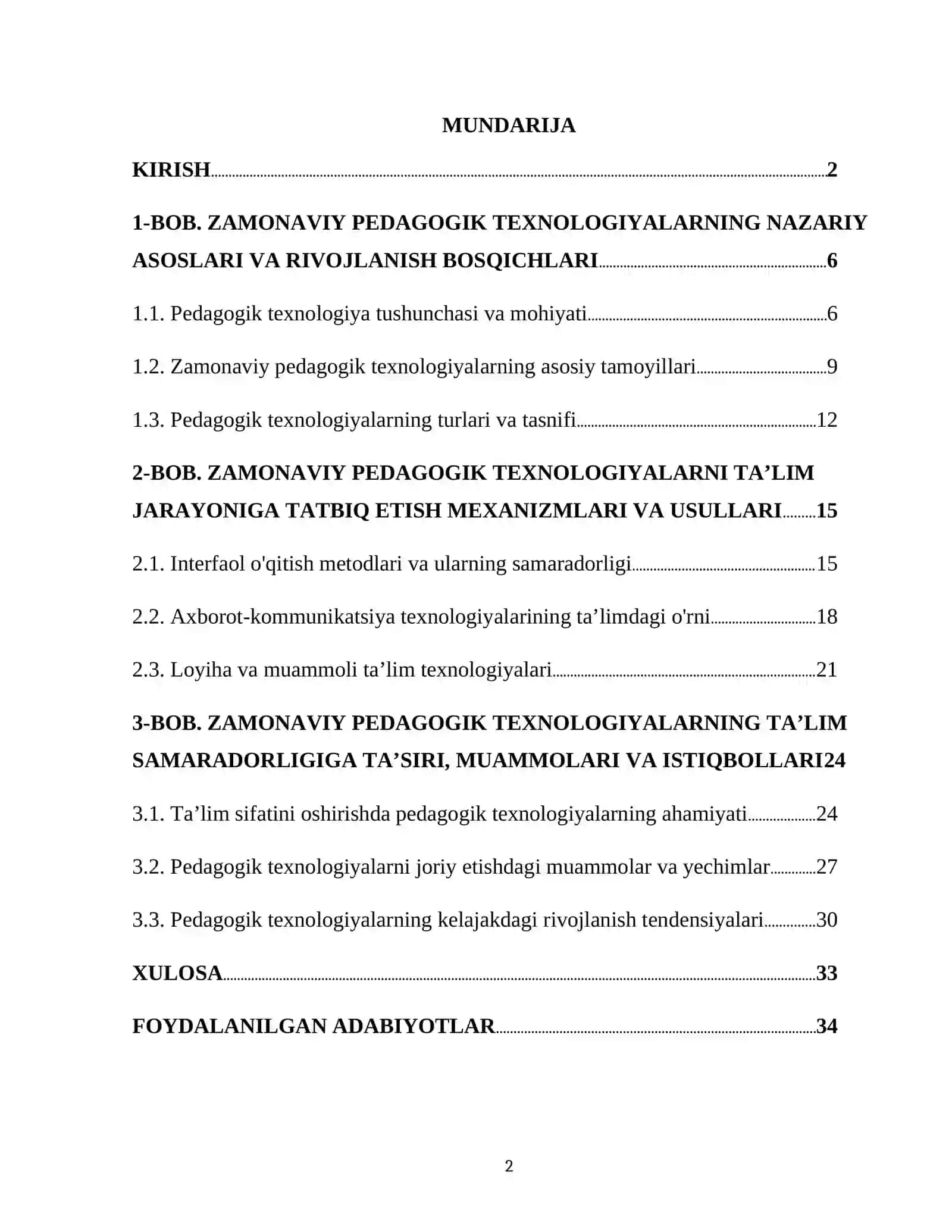 ZAMONAVIY PEDAGOGIK TEXNOLOGIYANING MAZMUN-MOHIYATI VA TA’LIM SAMARADORLIGINI OSHIRISHDAGI AHAMIYATI 2