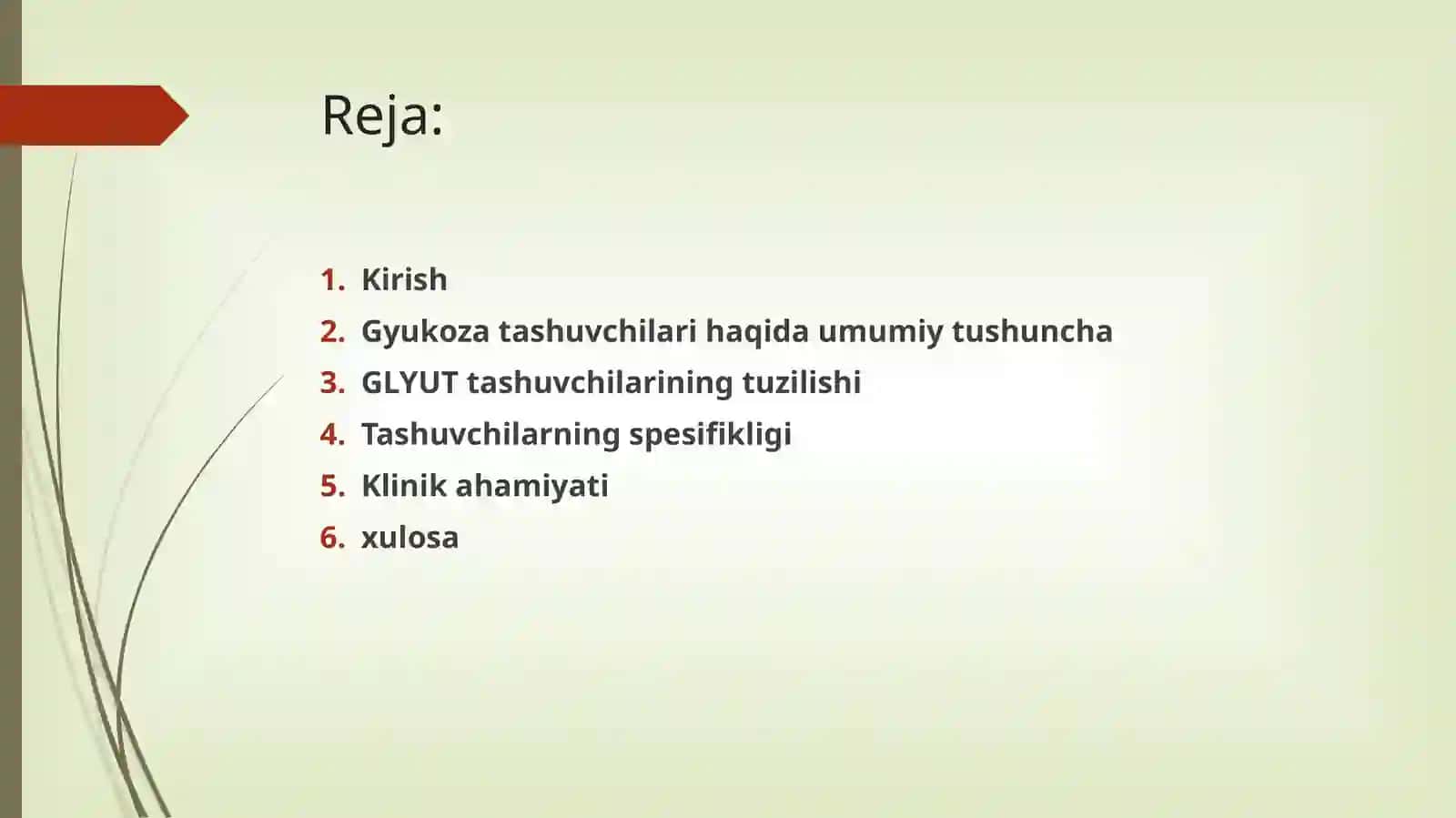 Glukozatashuvchilarining tuzilishi, spesifikligi klinik ahamiyati 2