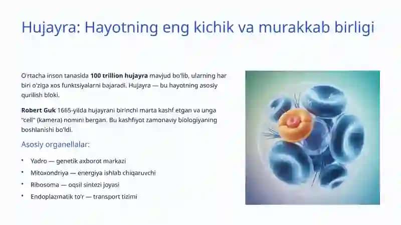 Hujayra biologiyasida zamonaviy tadqiqotlar 2