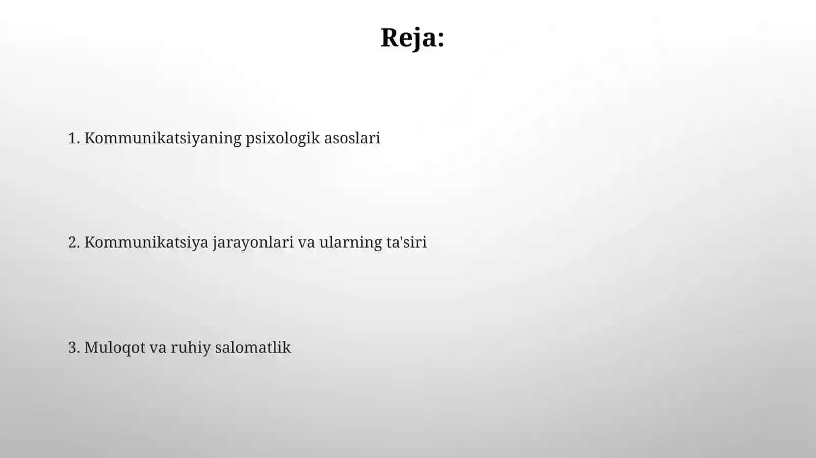 Muloqotning psixologik tizimi va vazifalari 2