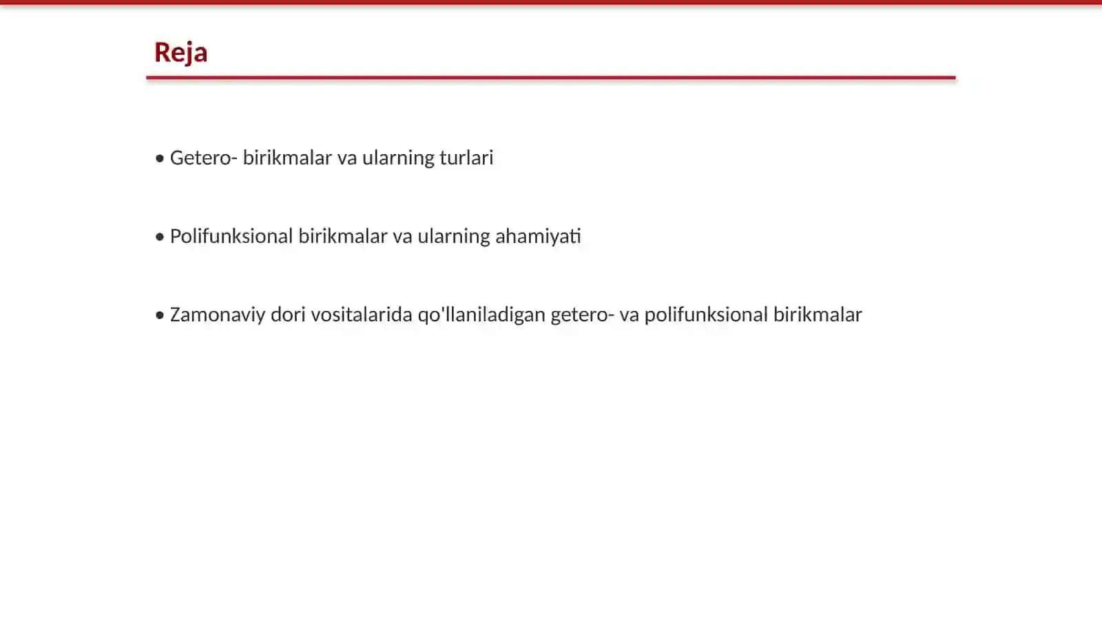 Getero- va polifunksional birikmalar asosida ishlab chirariladigan zamonaviy dori vositalari 2
