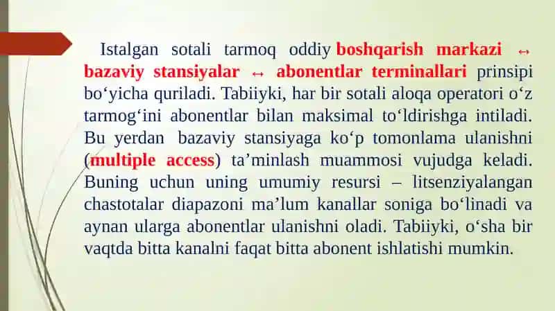 Kengaytirilgan modulyatsiya va tasodifiy kirish (Random Access): CDMA va MC-CDMA texnologiyalari 2