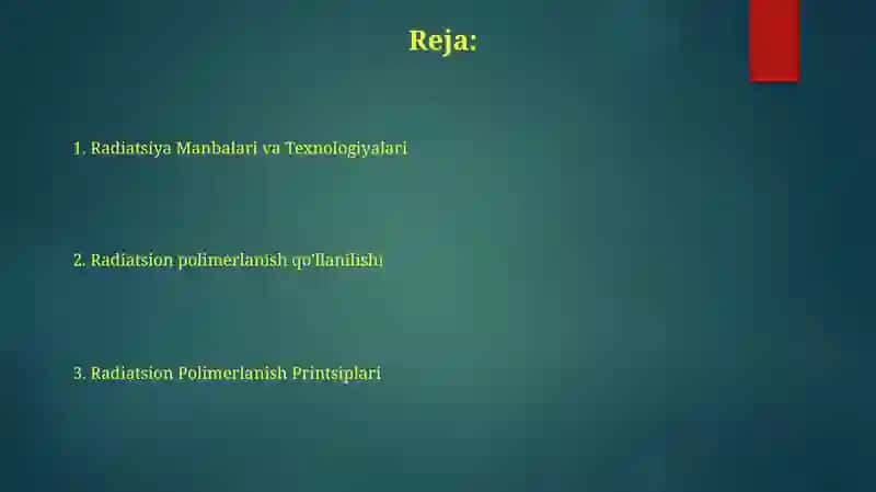 Radiatsion Polimerlanish 2