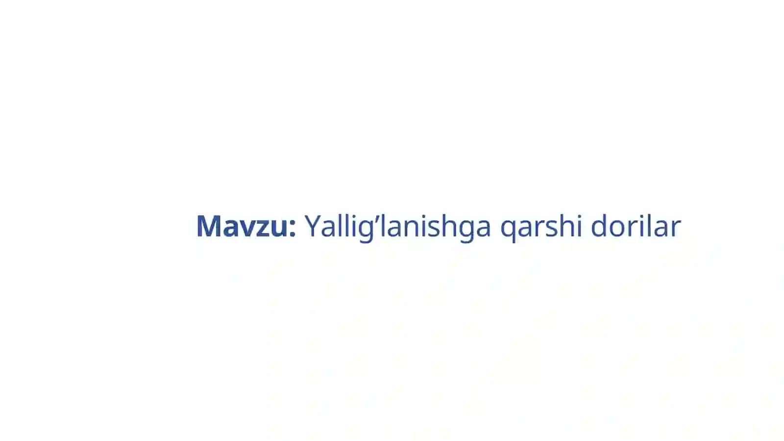 Yallig’lanishga qarshi dorilar 2