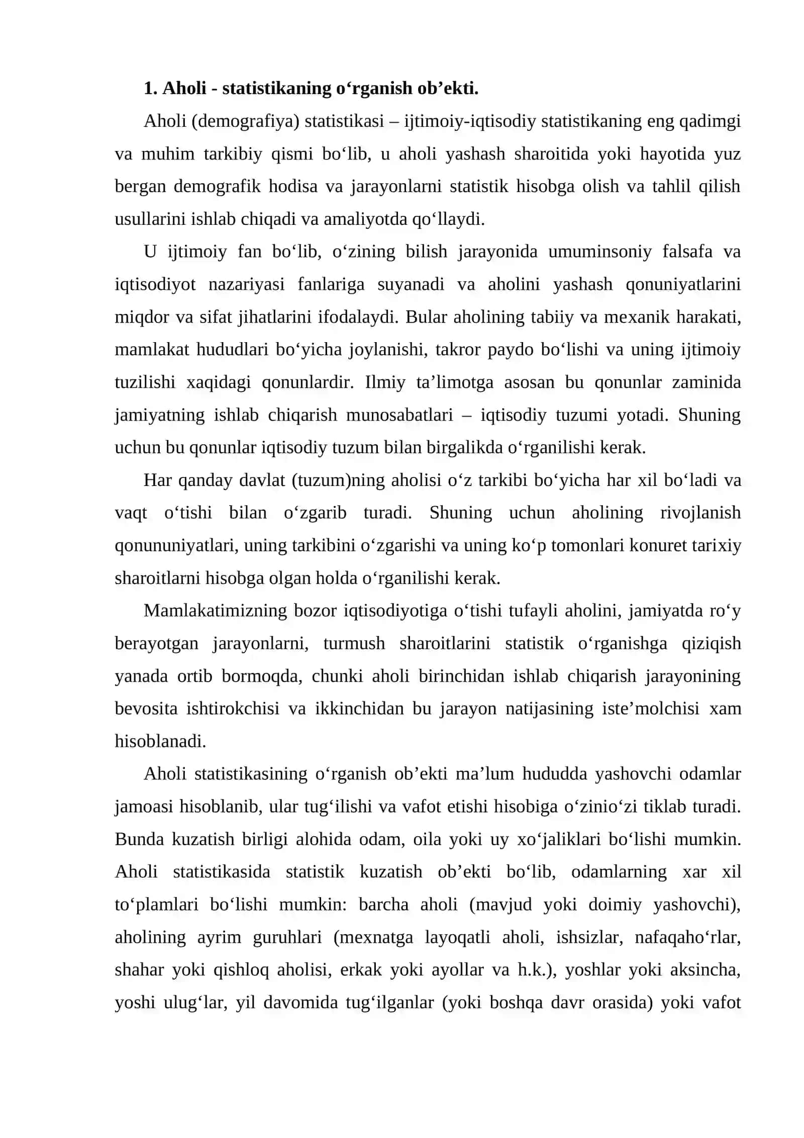Aholi statistikasi 2