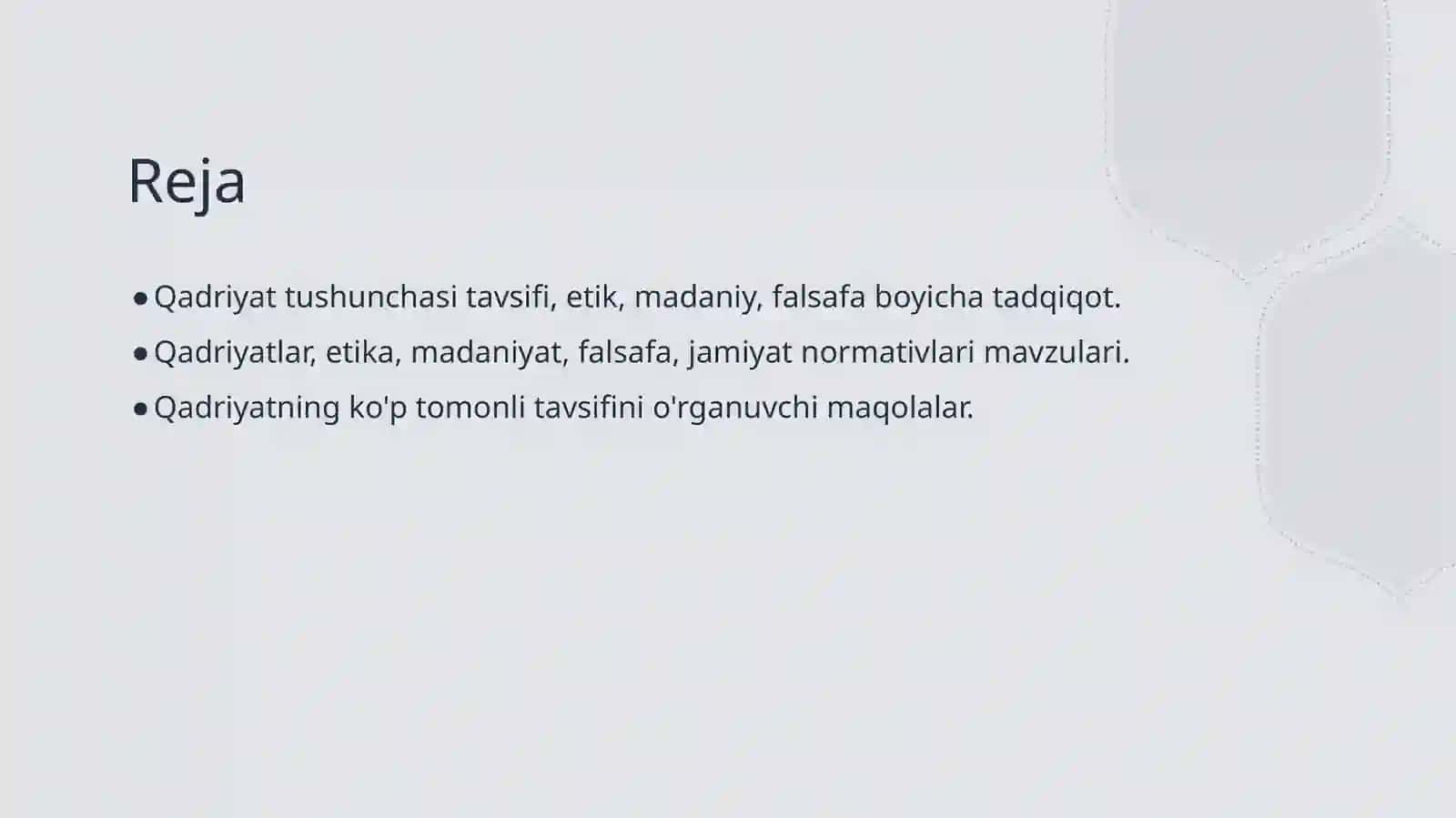 Qadriyat tushunchasining ma'nosi va uning umumiy tavsifi 2