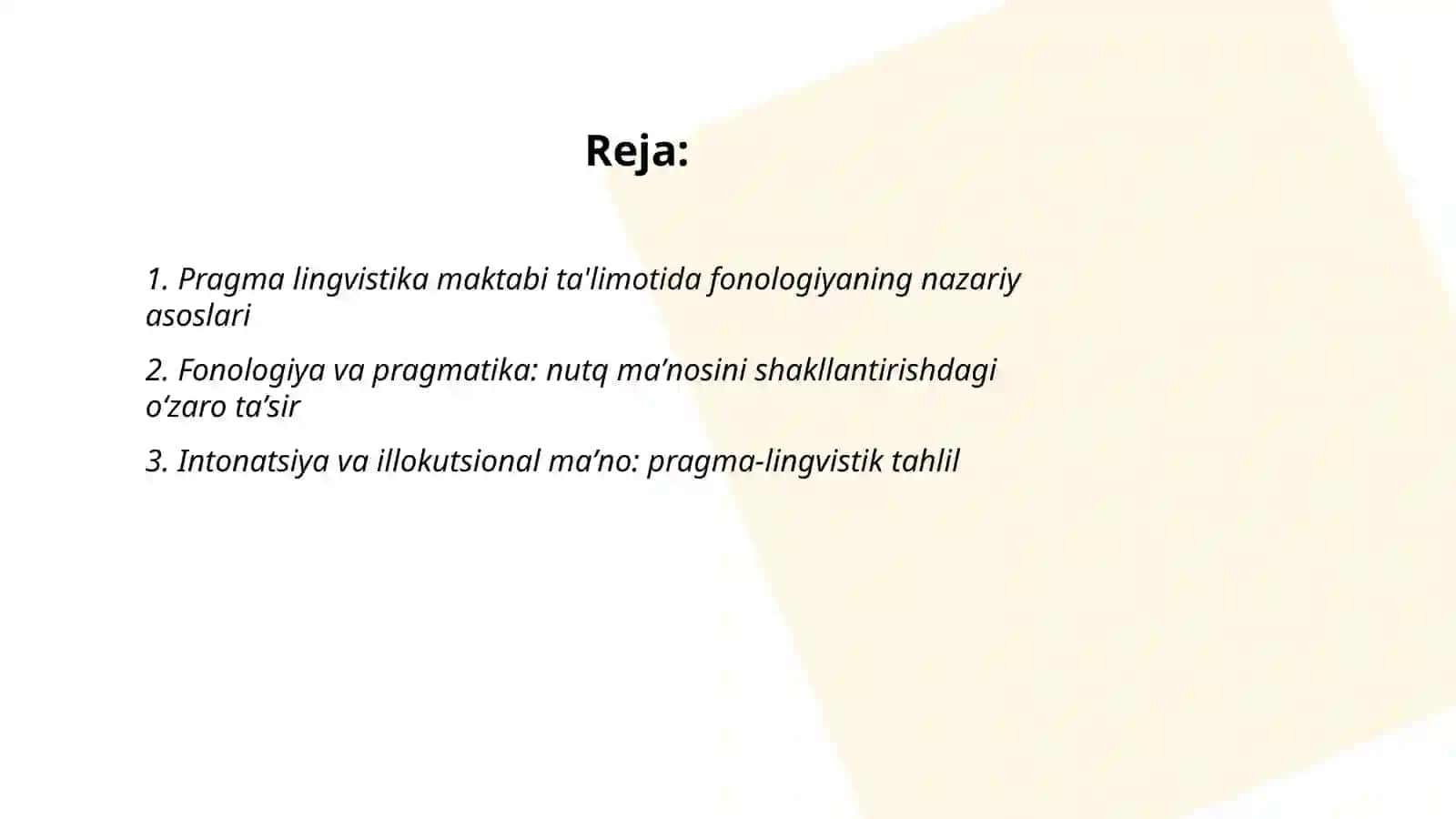 Pragma lingvistika maktabi ta'limotida fonologiyaning o'rni 2