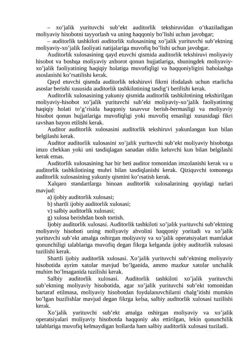 Auditorlik xulosasi 2
