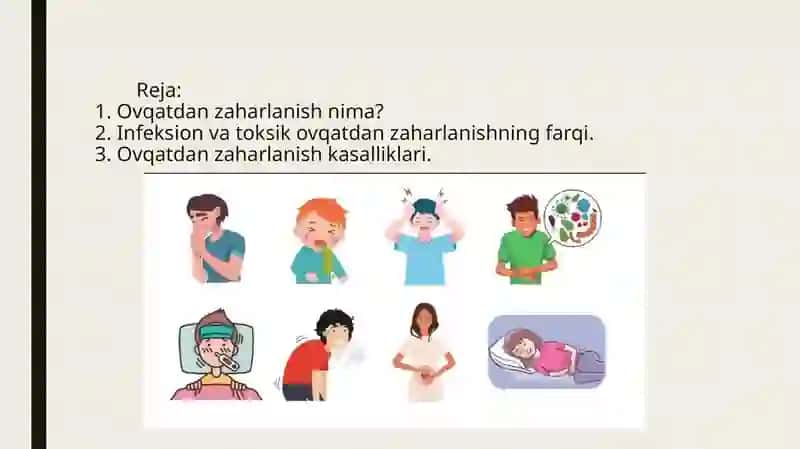 Ovqatdan zaharlanish kasalliklari proteya, sal’monella, ichak tayoqchasi va listeriya 2