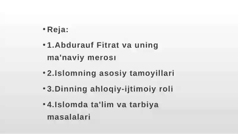 Abdurauf Fitratning Muxtasar Islom tarixi risolasi 2