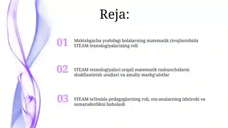 Maktabgacha yoshdagi bolalarni matematik taʼlimida STEAM texnologiyalaridan foydalanish 2