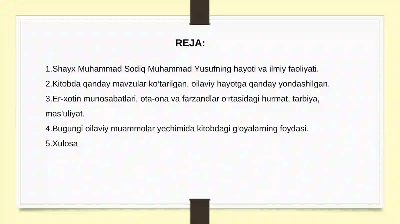 Shayx Muhammad Sodiq Muhammad Yusufning “Baxtiyor oila” asarida islom qadriyatlarining talqini 2