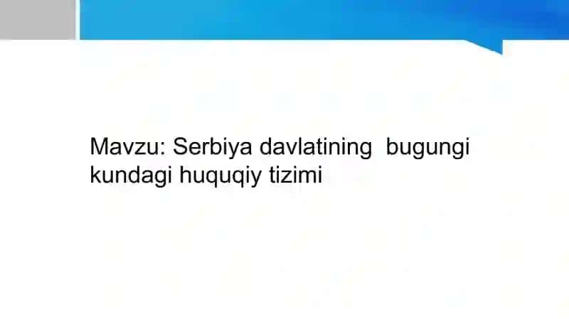 Serbiya huquqi 2