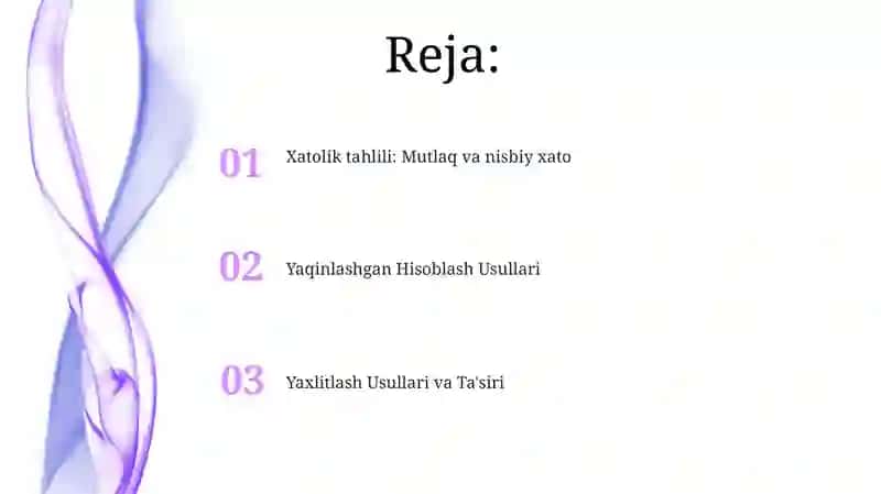 Yaqinlashgan Hisoblash Usullari 2