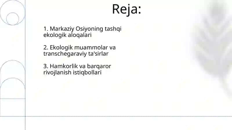Markaziy Osiyoning tashqi ekologik aloqalari 2