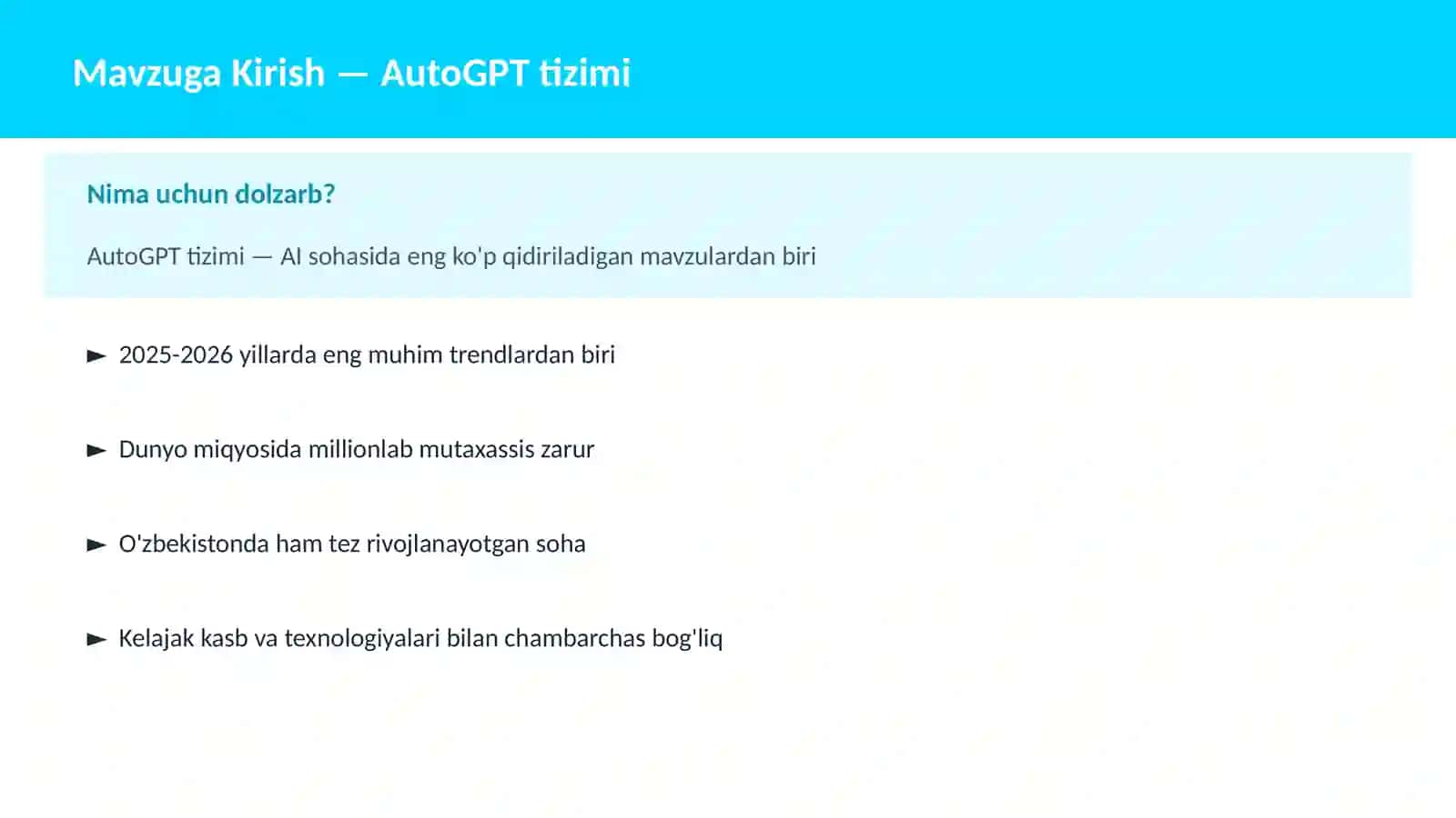 AutoGPT tizimi 2