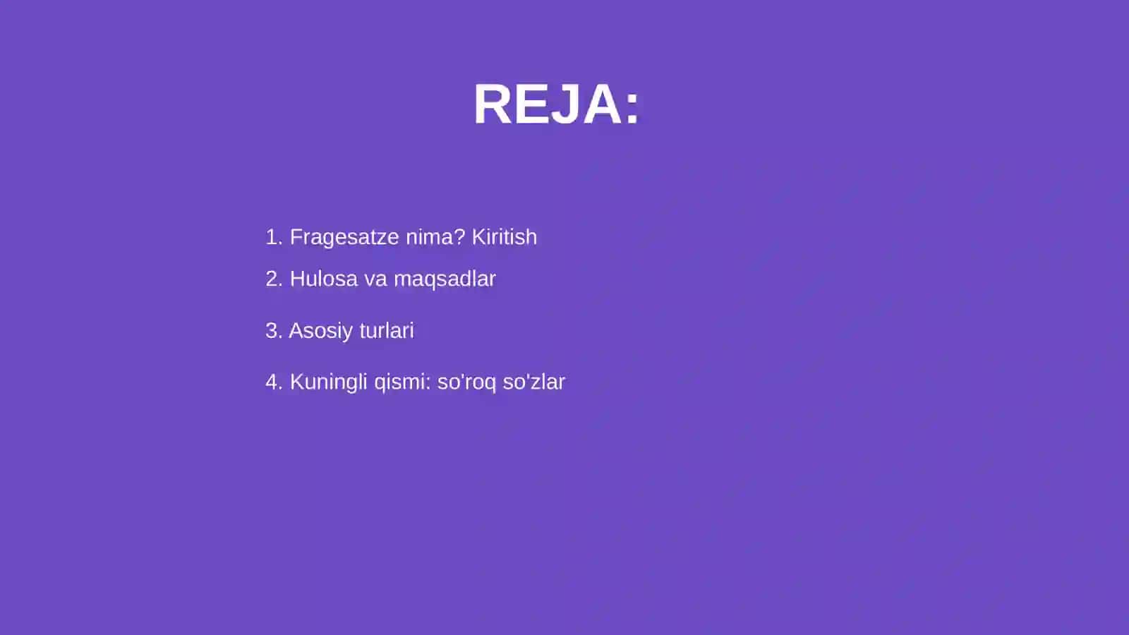 Die Fragesatze 2
