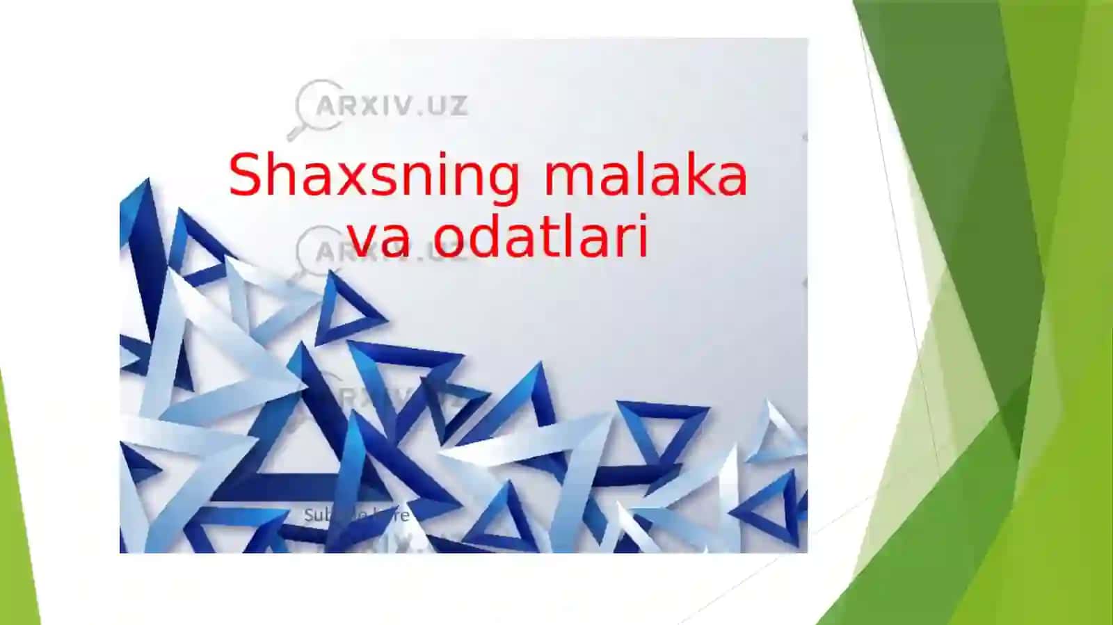 Shaxsningmalakavaodatlari 2