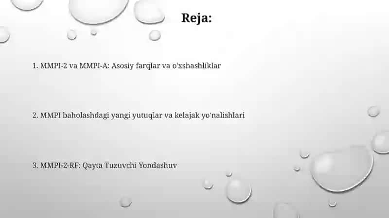 MMPI va uning modifikatsiyalari 2