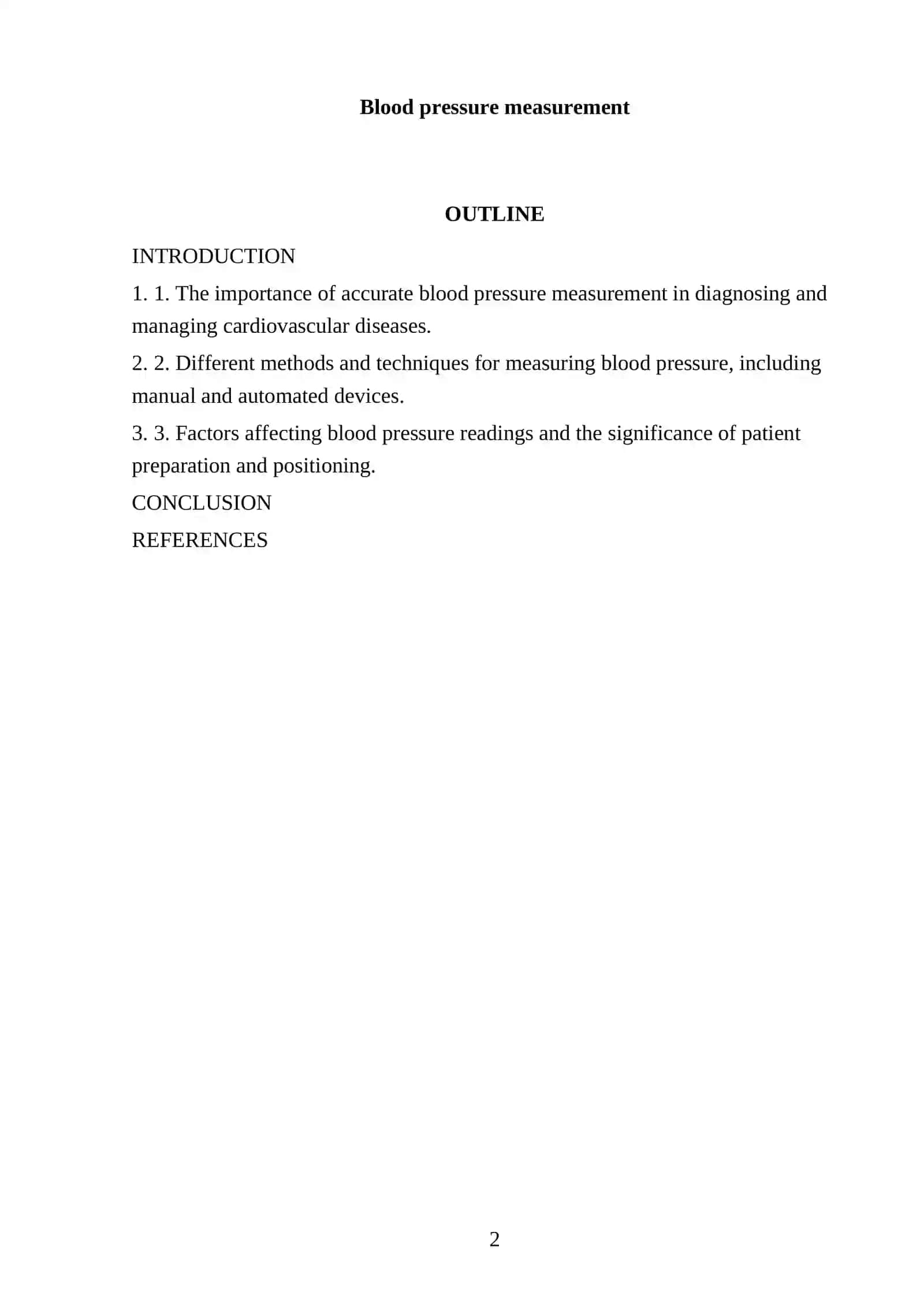 Blood pressure measurement 2