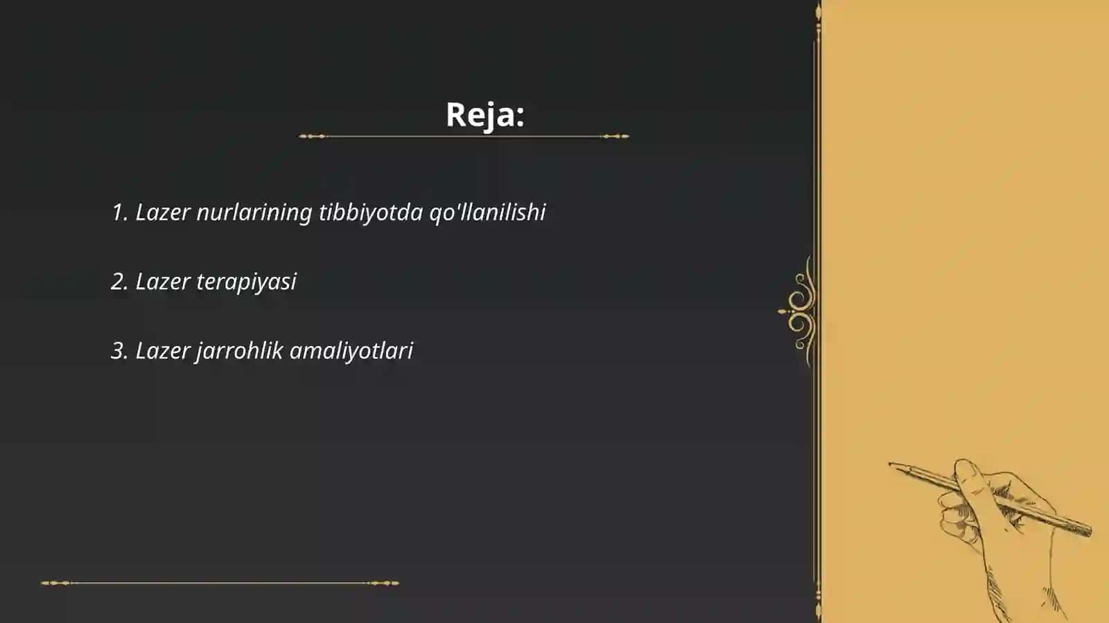 Lazer nurlarini tibbiyotda fizikaviy ahamiyati 2