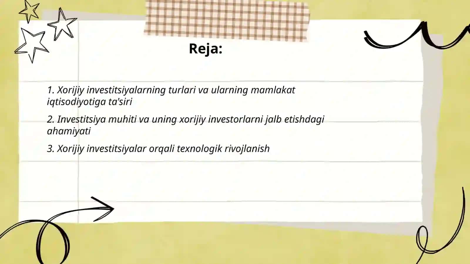 Milliy iqtisodiyotning rivojlanishida xorijiy investitsiyalarning o‘rni va ahamiyati 2