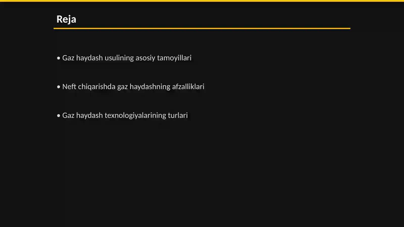 Gaz haydash orqali neft chiqarishni oshirish 2