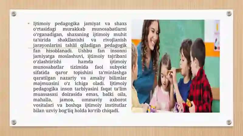 Ijtimoiy pedagogikaning nazariy asoslari 2