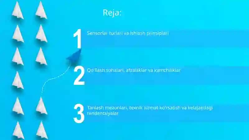 Sensorlar turlari va ishlash prinsiplari 2
