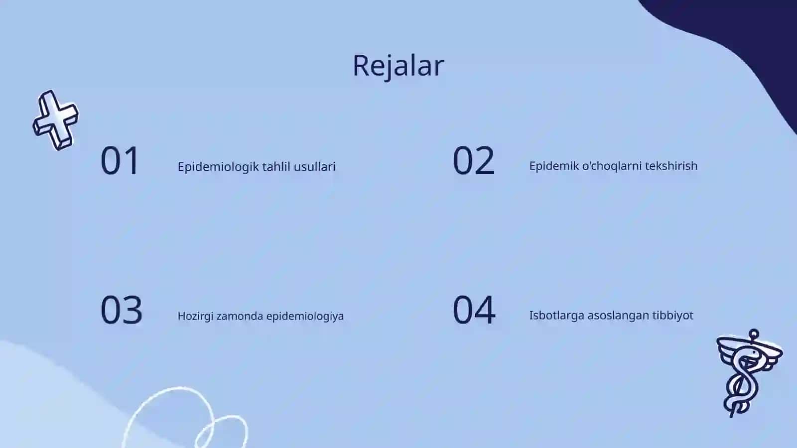 Epidemiologik kunuimining hozirgi zamonidagi tavsifi. Epidemiko'choqlarining epidemiologik tekshiruv usuli. Epidemiologik tahlil usuli. Eksperemental tekshiruv uslublari isbotlarga asoslangan tibbiyotda epidemiologik tashxis usulidan foydalanish 2