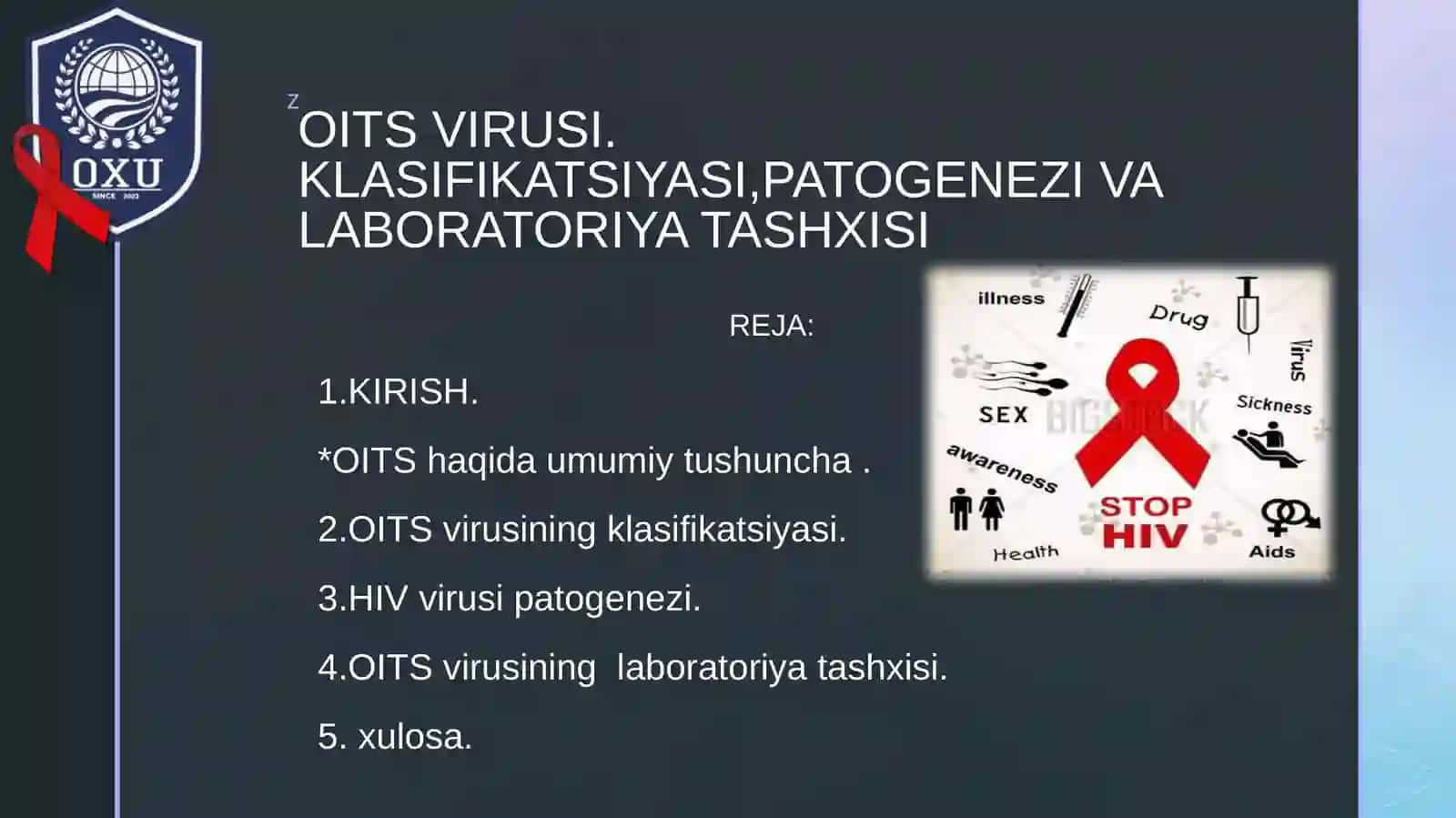 OITS VIRUSI.KLASIFIKATSIYASI,PATOGENEZI VA LABORATORIYA TASHXISI 2