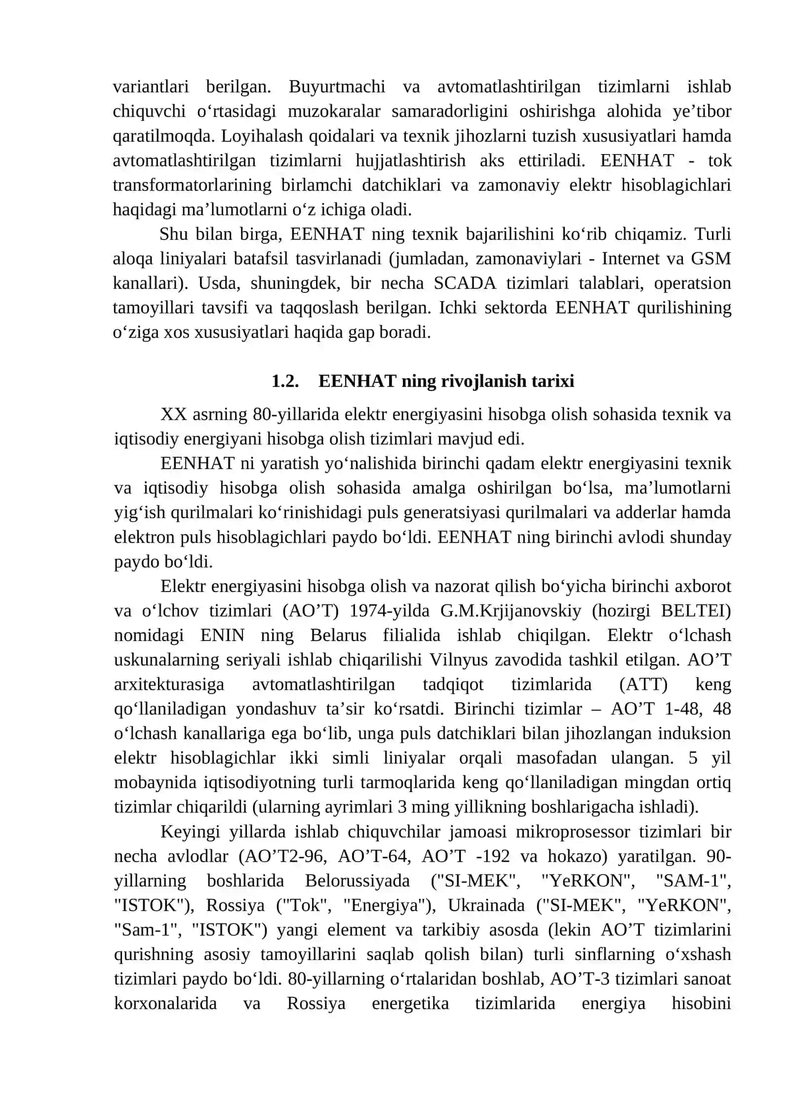 elektr ta’minoti tizimida elektr energiyasi nazorati va hisobining avtomatlashtirilgan tizimlari 2