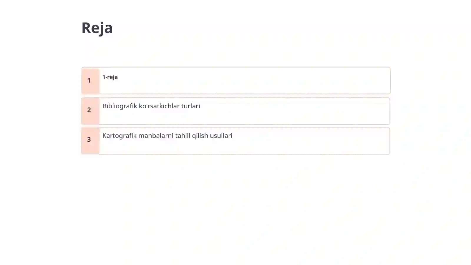 Kartografik manbalar boʻyicha bibliografik koʻrsatkichlar tuzish 2