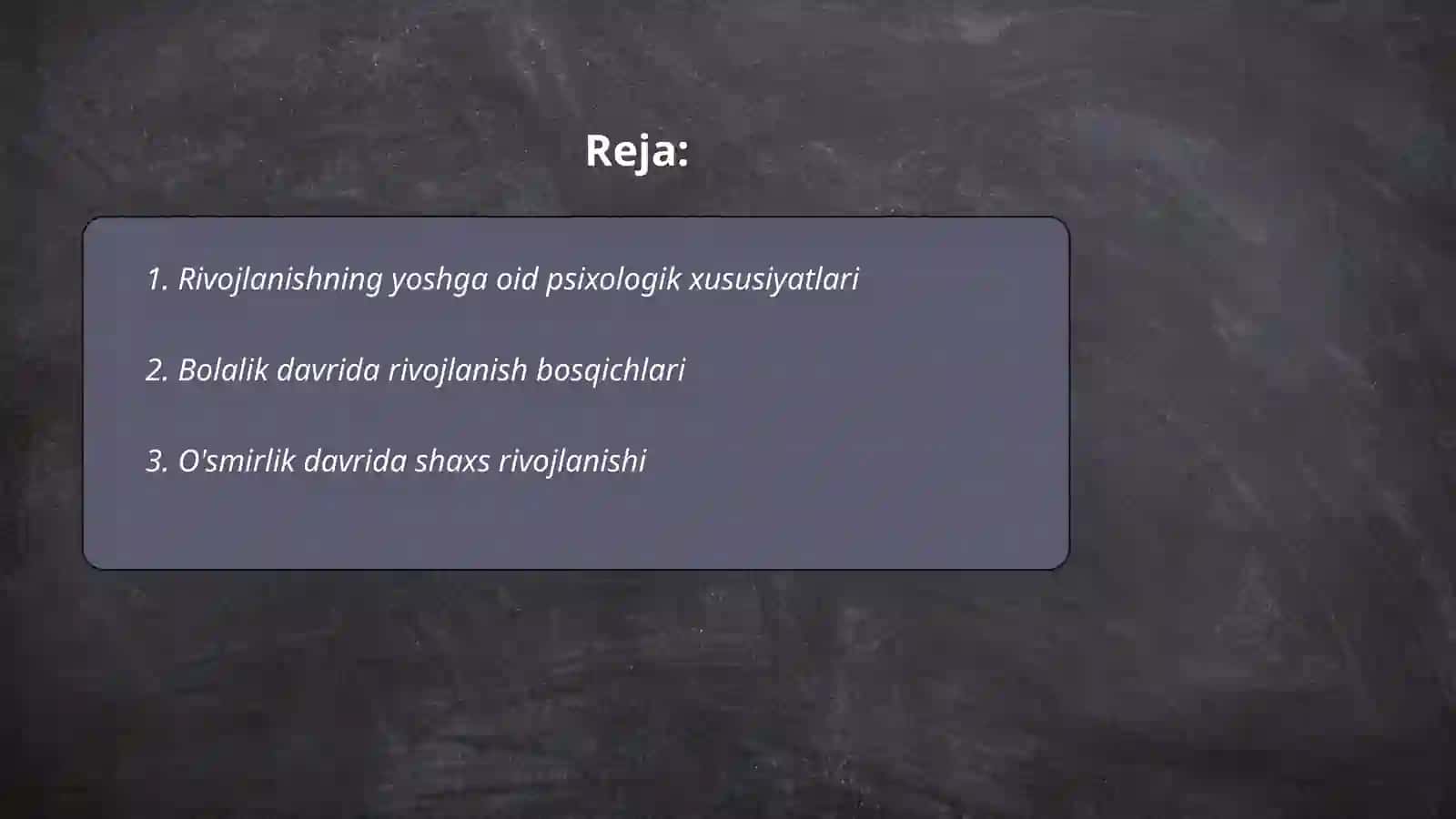 Rivojlanishning yoshga va individual xususiyatlariga oid tadqiqotlar tahlili 2