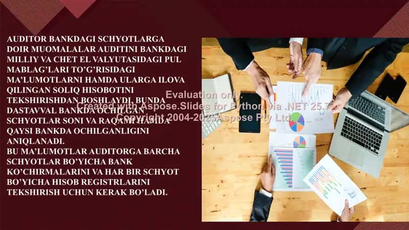 Bankadagi hisob kitob varag'idagi hisob kitoblarni va kassa kitoblarni manipulyatsiya qilish 2