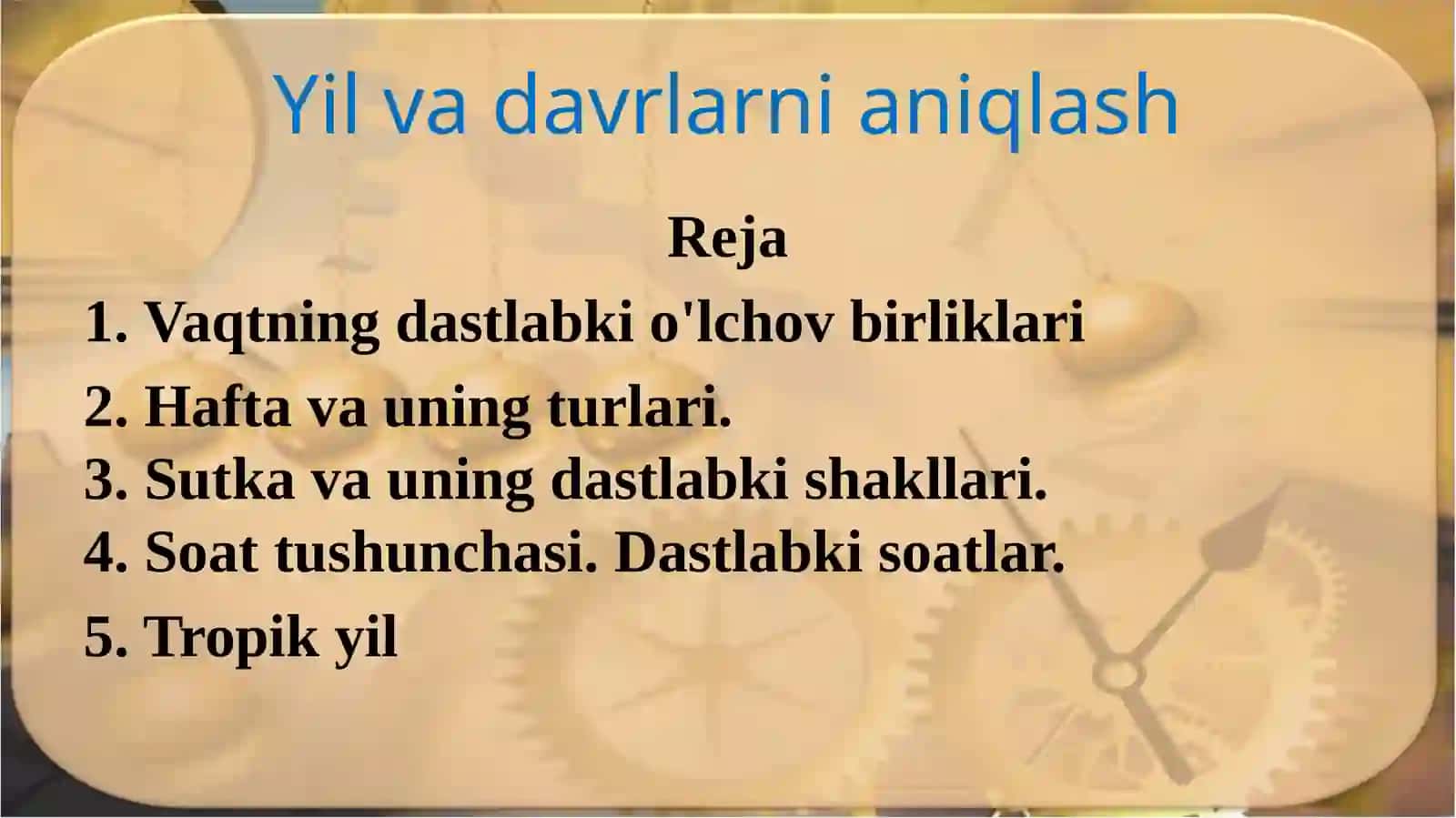 Yil va davrlarni aniqlash 2