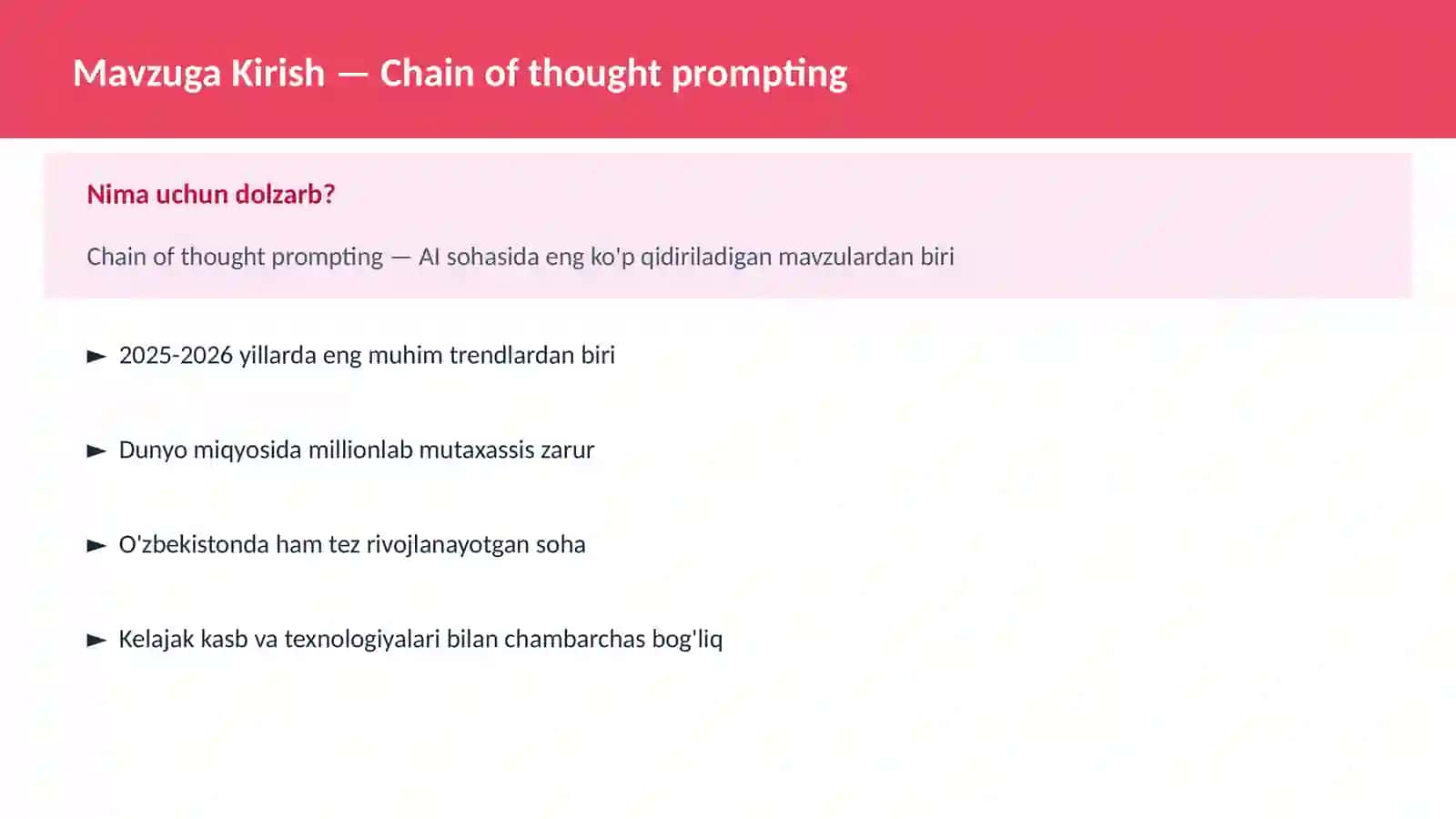 Chain of thought prompting 2