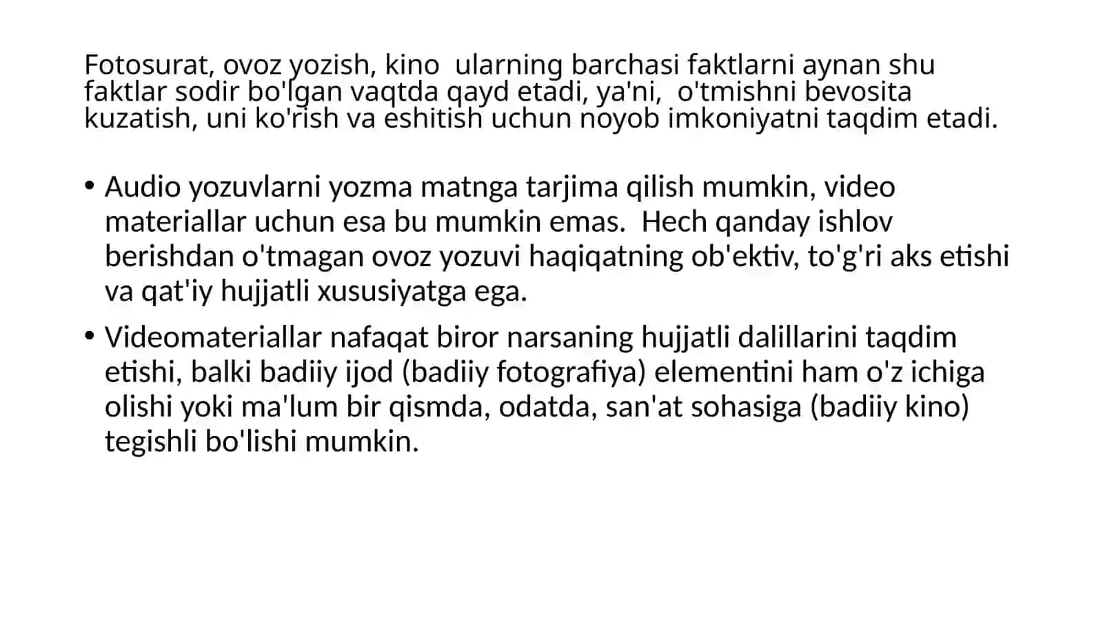 O‘zbekiston Respublikasi kino, surat va ovozli hujjatlar va ilmiy- texnikaviy va tibbiyot hujjatlari davlat arxivlari 2