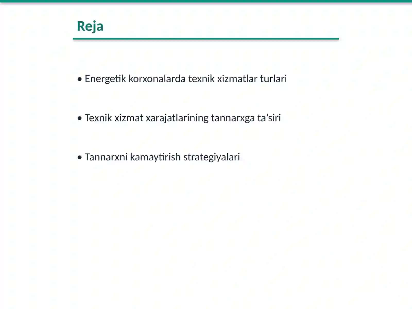 Energetik korxonalarda texnik xizmat xarajatlarini tannarxga ta’siri 2