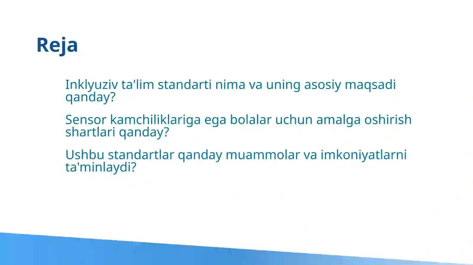Inklyuzivta'lim standarti va ularni amalga oshirish shartlari 2