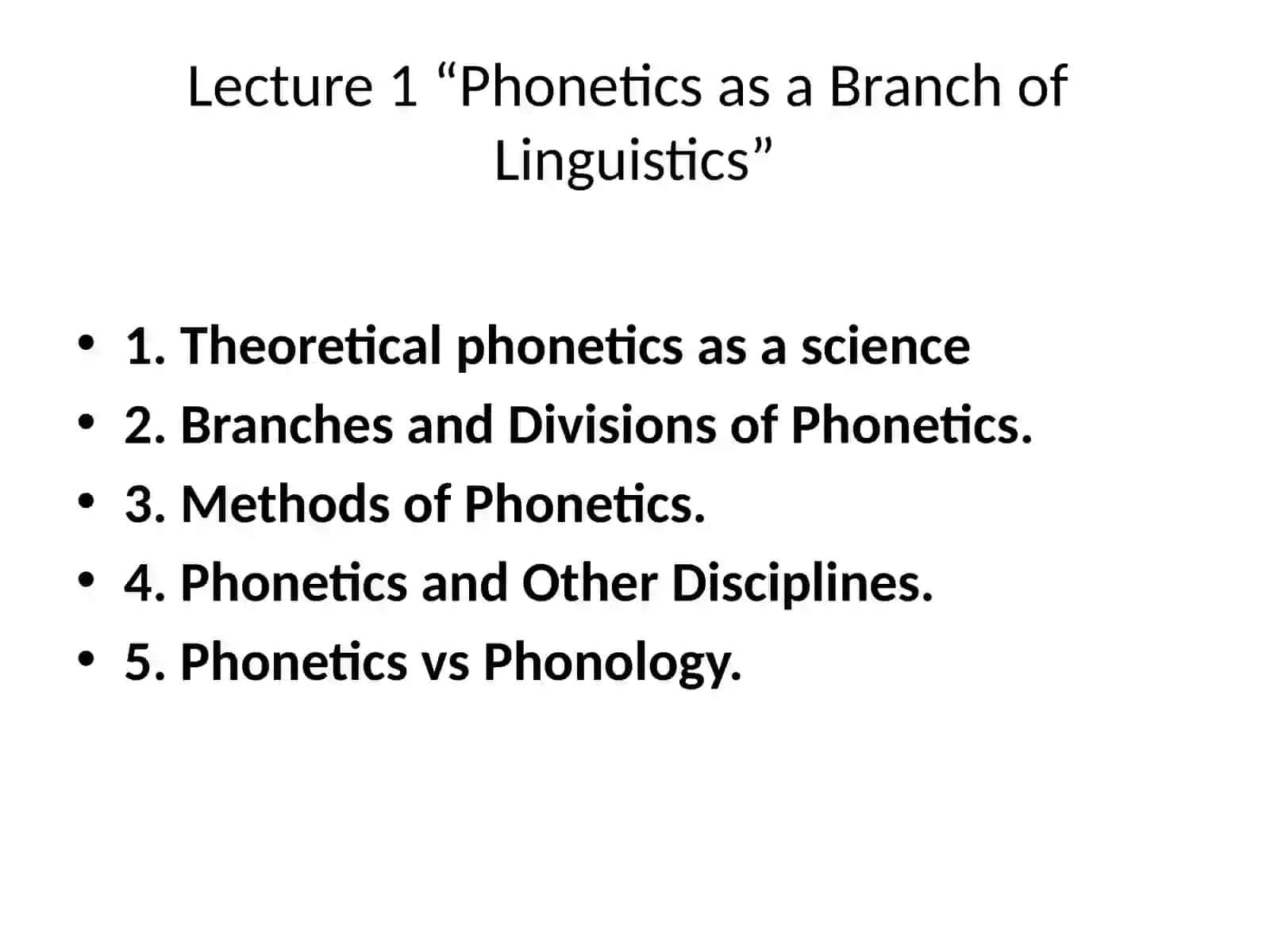 Introduction into Theoretical Phonetics 2