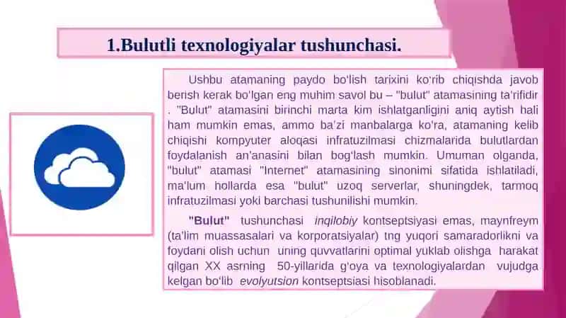 BULUTLI TEXNOLOGIYALAR 2