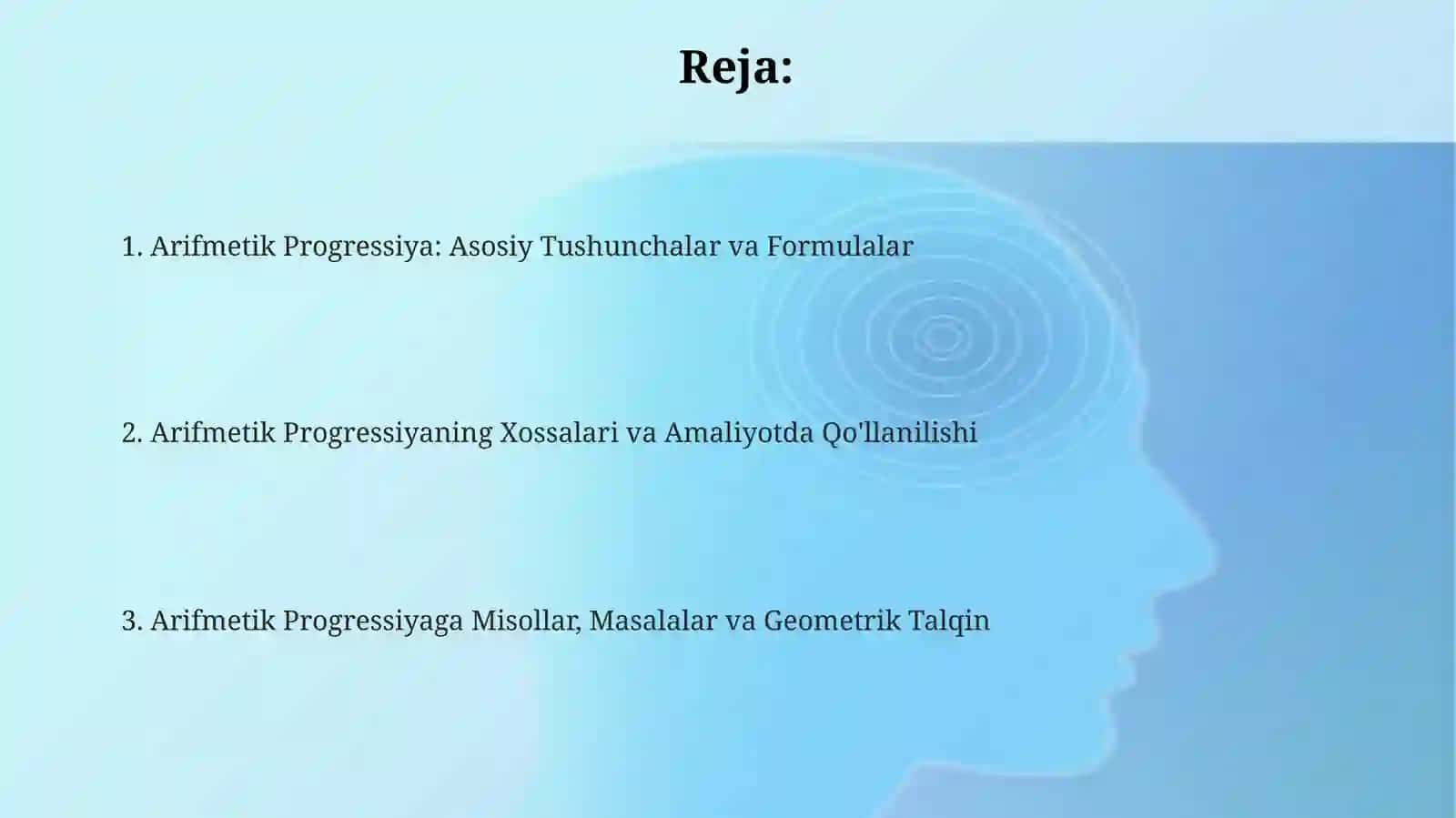 Arifmetik Progressiya 2
