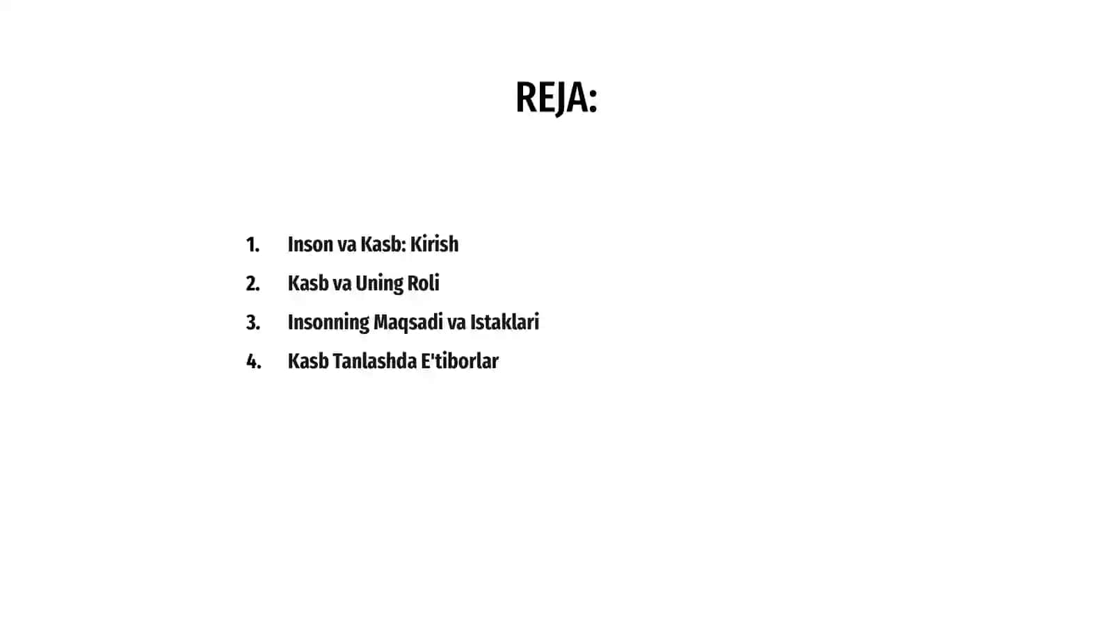 Inson va Kasb: Kirish 2