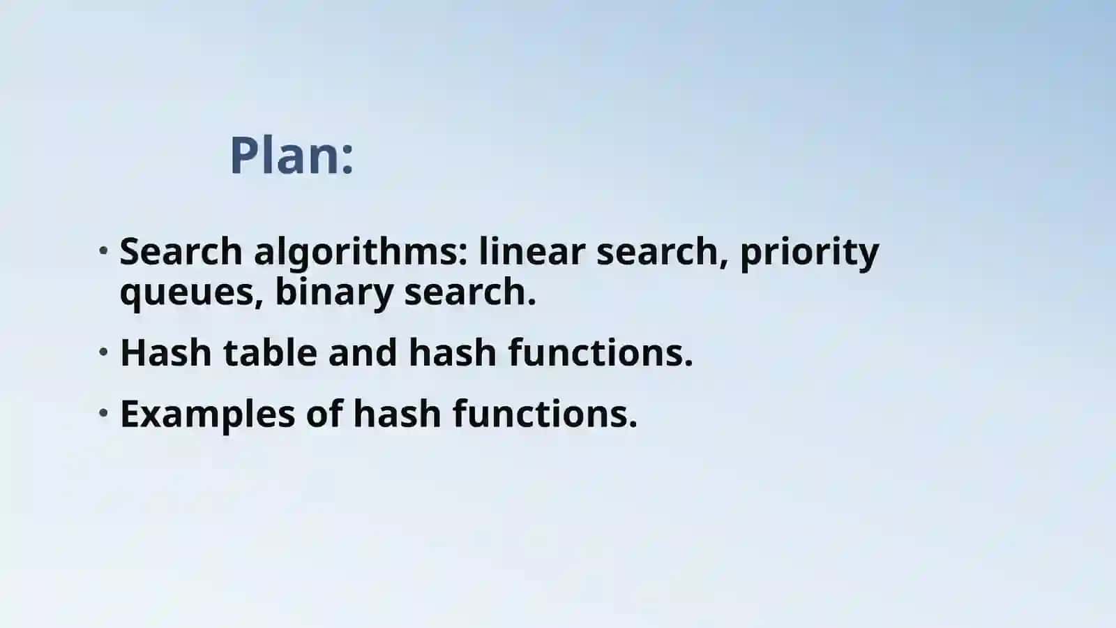 Search and Hashing Algorithms at TUIT 2