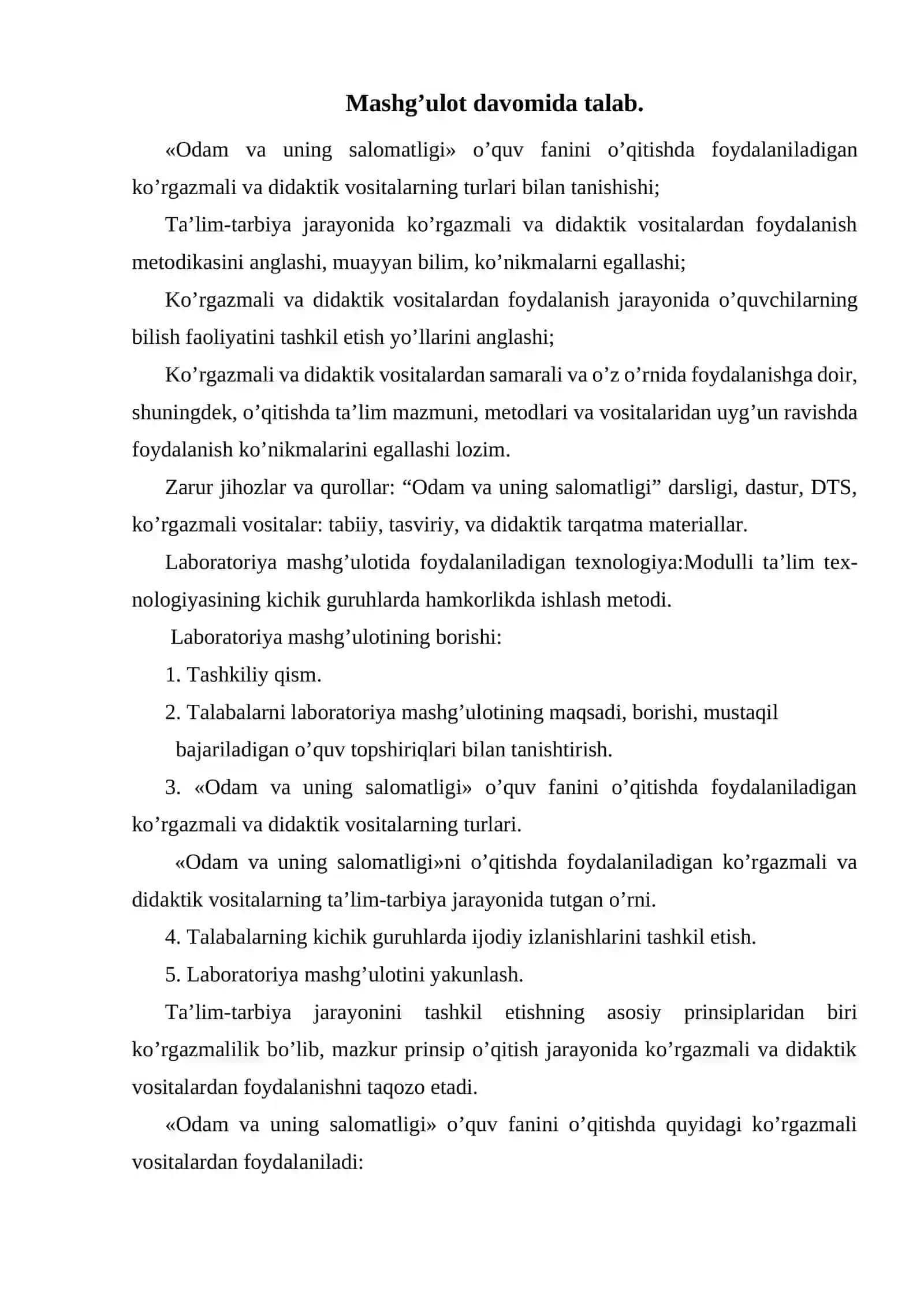 Ko'rgazmali va didaktik vositalar 2