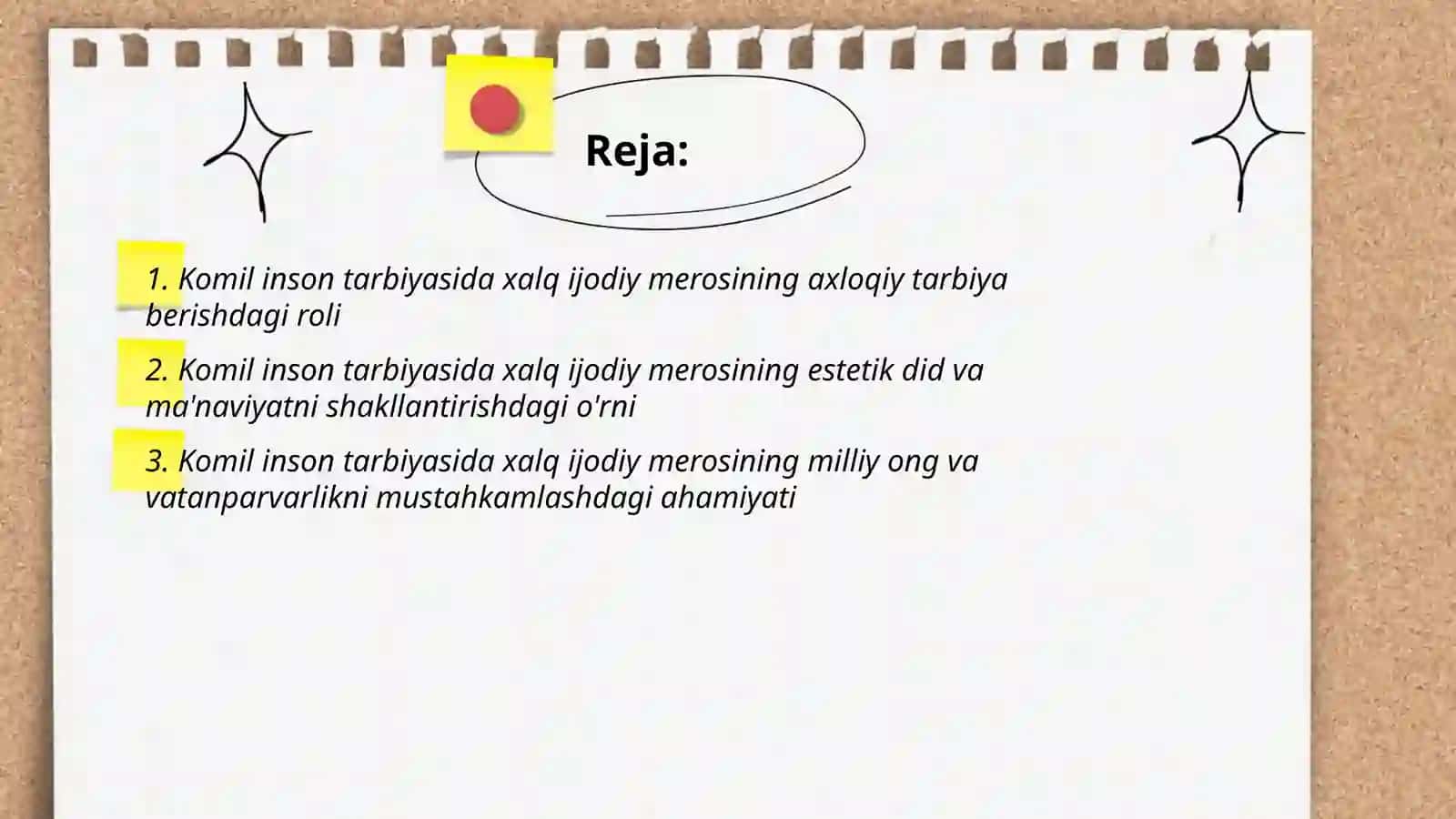 Komil inson tarbiyasida xalq ijodiy merosining tutgan o'rni 2